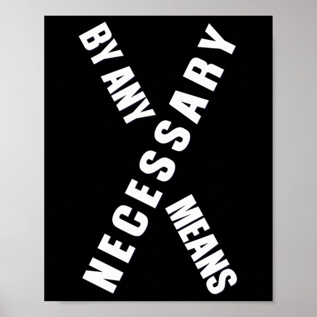 Poster De Qualquer Forma Malcolm Black History Mês (Frente)