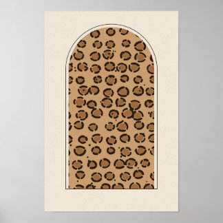 Poster de quarto glamouroso com manchas de leopard