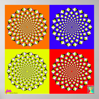 Poster de quatro quadrados