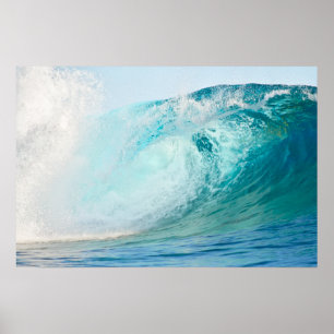 Pôster de quebra de onda grande de surfe
