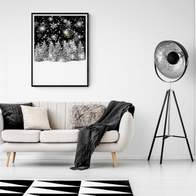 Poster de queda de neve do solstício de inverno (Inspired Look)