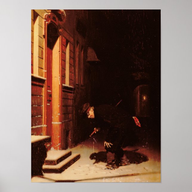 Pôster De quem traços na neve? (Frente)