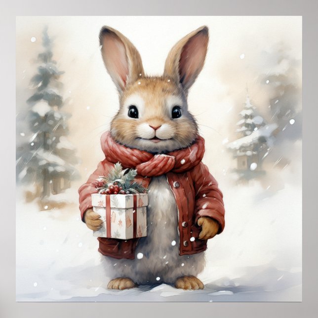 Poster de Rabbit de Natal (Frente)