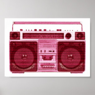 poster de rádio retro
