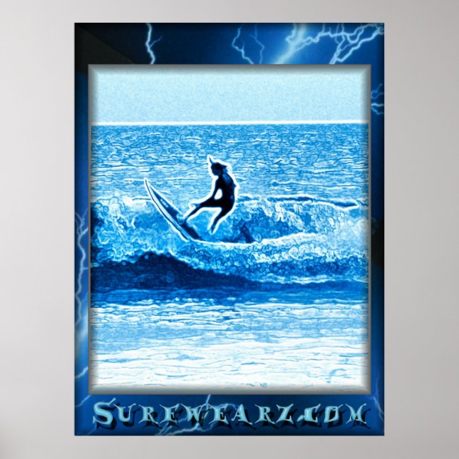 Poster de raios azuis (Frente)