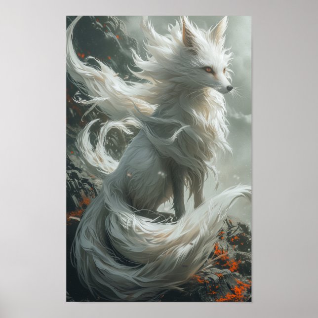 Poster de Raposa Maiestosa Branca (Frente)