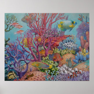 Poster de recife do Mar do Sul