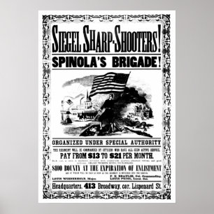 Poster de Recrutamento para a Guerra Civil, preto