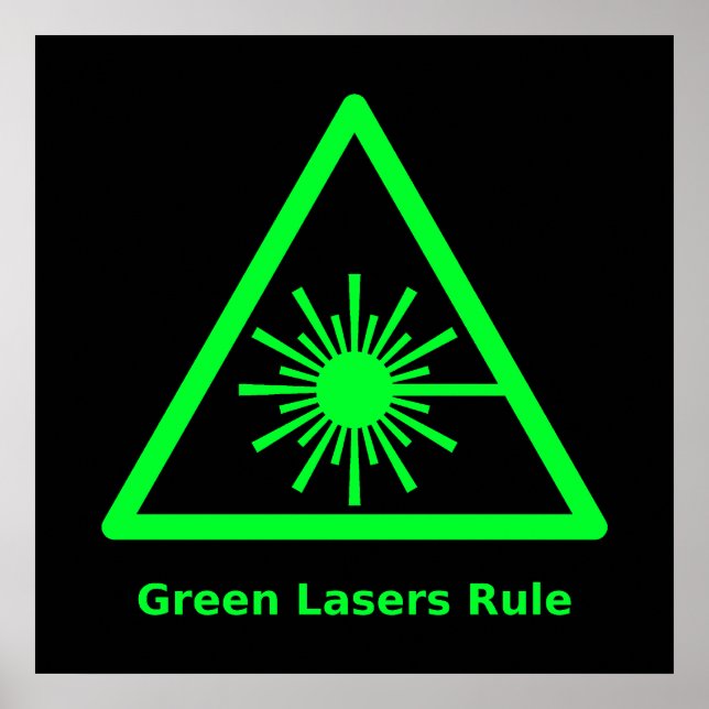 Poster de Regra de Lasers Verdes (Frente)