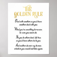 Poster de Regra do Ouro - Fazer Até Outros Provérb