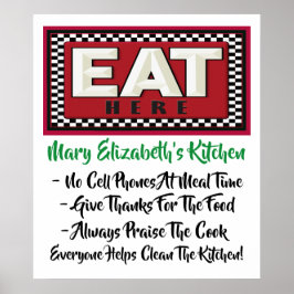 Poster de Regras da Cozinha