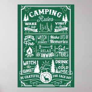 Poster de Regras de Campanha Branca Verde