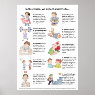 Poster de Regras do Music Studio