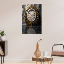 Poster de Relógio de Fusão Surreal - Arte de Sonho