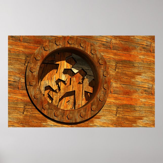 poster de relógio steampunk (Frente)