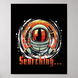 Pôster de retrato de astronauta – Decoração de par