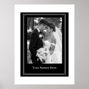Pôster de Retrato de Casamento Personalizado