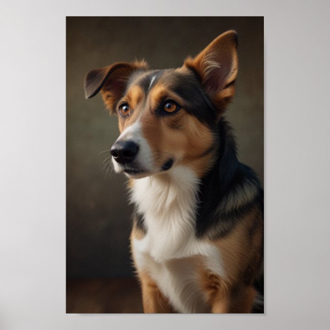 Poster de Retrato Pet Personalizado (Frente)