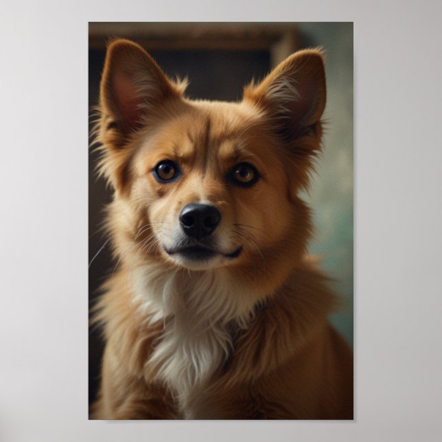 Poster de Retrato Pet Personalizado (Frente)