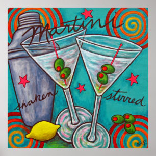 Poster de Retro Martini por Lisa Lorenz