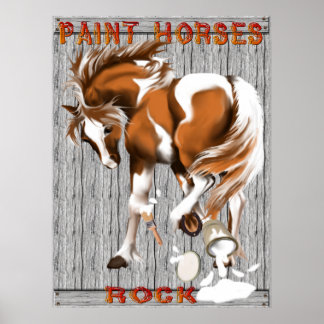 Poster de Rock de Tintas Horses
