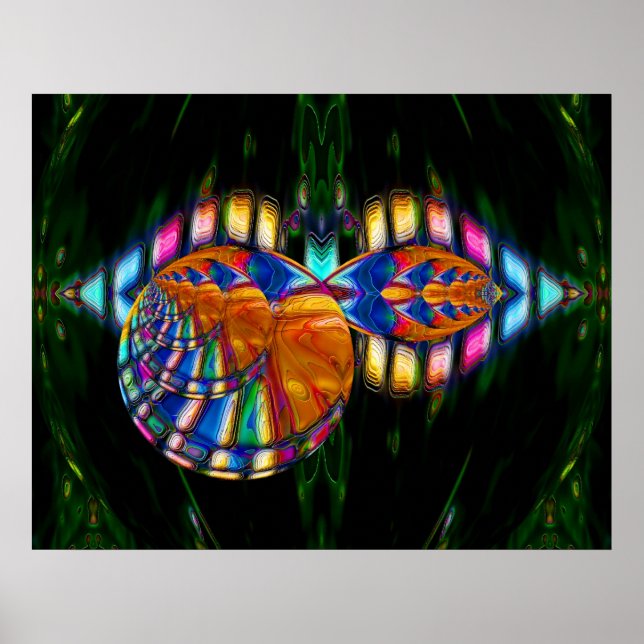 Poster de rodas coloridas (Frente)