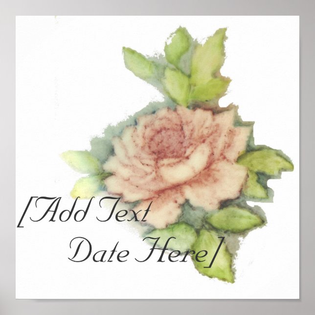 Poster de Rosa para inglês - Personalizar (Frente)