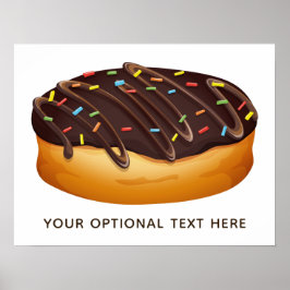 Poster de Rosquinha de de texto e cor personalizad