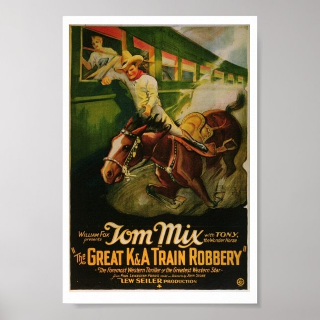 Poster de Roubo de Comboio K&A do Tom Mix Excelent (Frente)