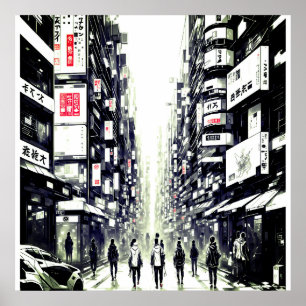 Poster de rua de Tóquio