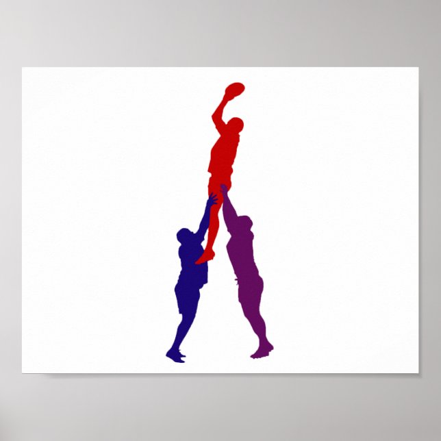 Poster de Rugby Lineout (Frente)