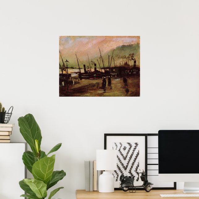 Poster De Ruijterkade em Amsterdã por Vincent van Gogh (Escritório em casa)