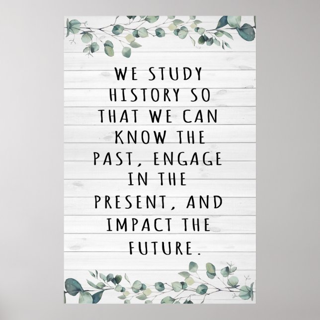 Poster de sala de aula de professor histórico (Frente)