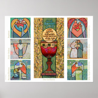 Poster de Sala de Aula de Sacramentos Católicos