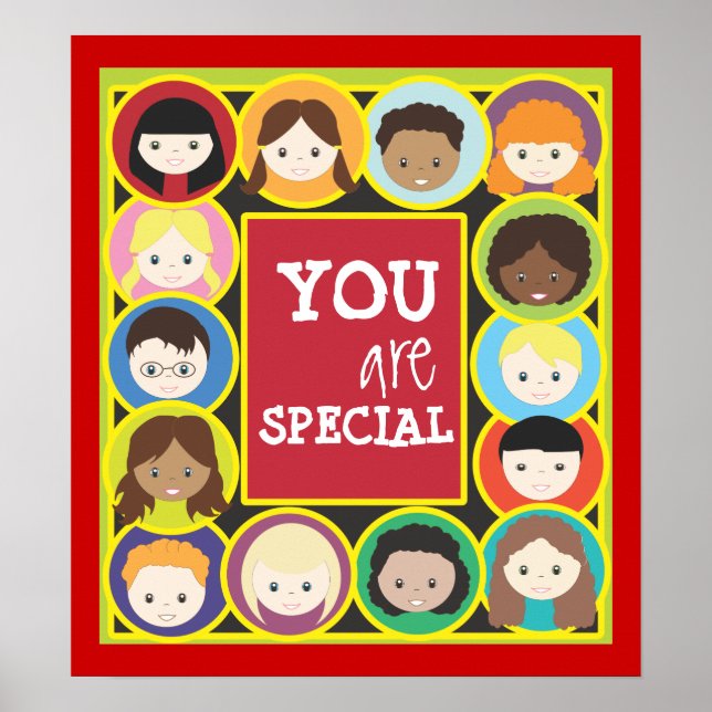 Poster de sala de aula do professor do Children Fa (Frente)