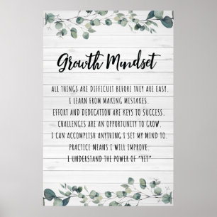 Poster de Sala de Classe de Mindset de Crescimento
