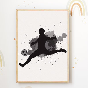 Poster de Sala de Futebol Infantil Impressão de Be