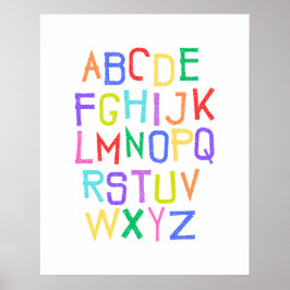 Poster de sala de reprodução do Rainbow Alphabet K