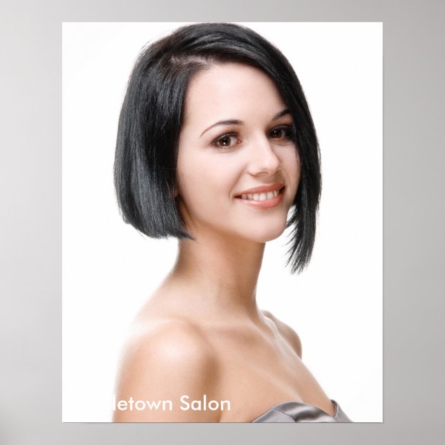 Poster de Salão de Cabelo Modelo Feminino (Frente)