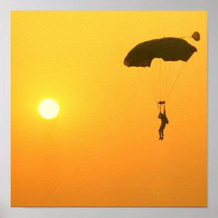 Poster de salto de pára-quedas