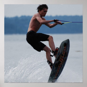 Poster de salto do Wakeboarder