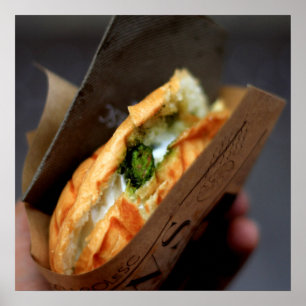 poster de sanduíche / cozinha de folha