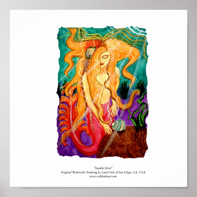poster de "Sanibel Siren" - 15" x 15" (Frente)