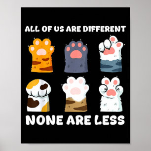 Poster De são diferentes patas de gato fofas consciência