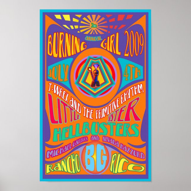 Poster de segundo anual de queimadura de 2009 (Frente)