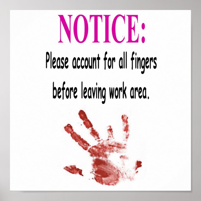 Poster de segurança de trabalho (Frente)