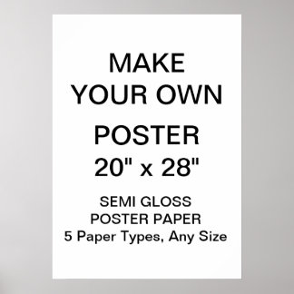 Poster de Semi Gloss personalizado de 20" x 28"