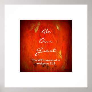 Poster de Senha WIFI da Sala de Convidados