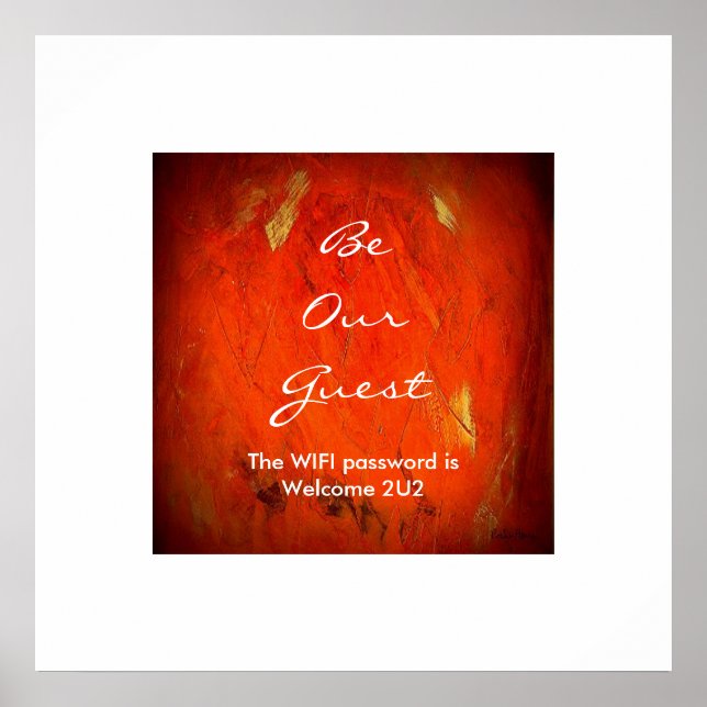Poster de Senha WIFI da Sala de Convidados (Frente)