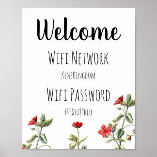 Poster de Senha Wifi de Boas-vindas